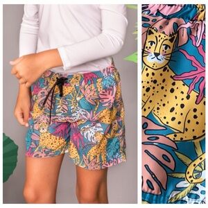 Pepita & Me Colorful Jacinto & Jara Jungle Cheeta Print Swim Trunks Shorts 6-12m